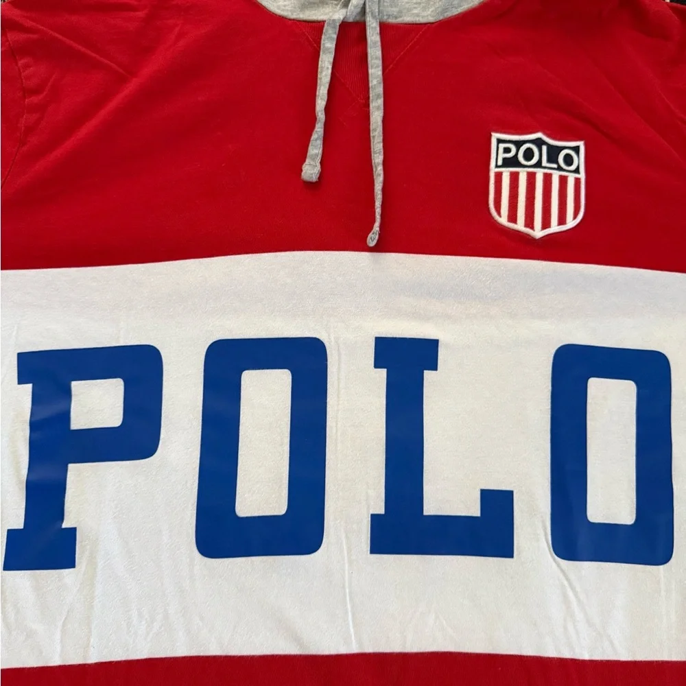 Polo Ralph Lauren K-Swiss Crest “Polo Track” Red/White/Blue/Grey Pullover Hoodie